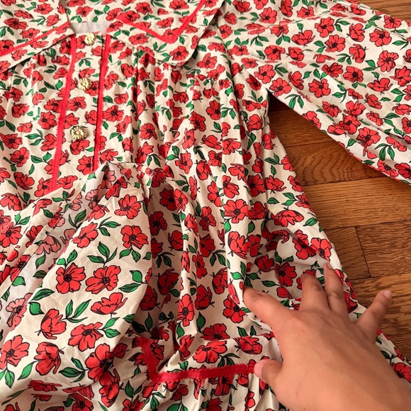 Entro Red and Green Floral baby doll dress - Picture 8 of 11